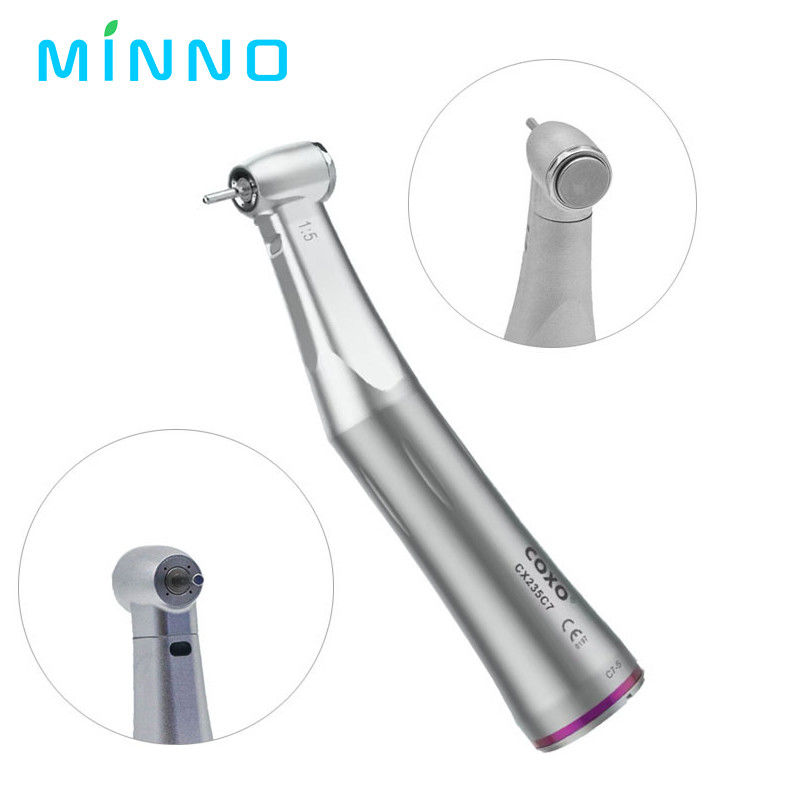 COXO 1:5 Aumentando a baixa velocidade Dental Handpiece Contra Ângulo LED Fibra Óptica Handpiece