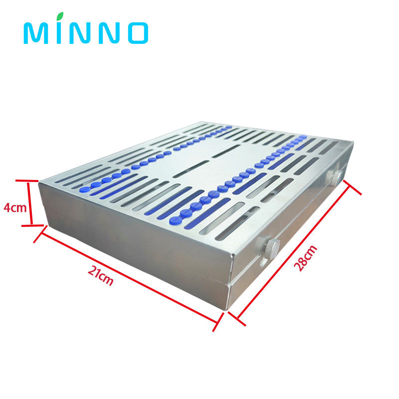 Caixa de Esterilização Cirúrgica Dental Autoclavable Caixa de Esterilização Cirúrgica Autoclavable Dental Cassette File Burs Desinfecção