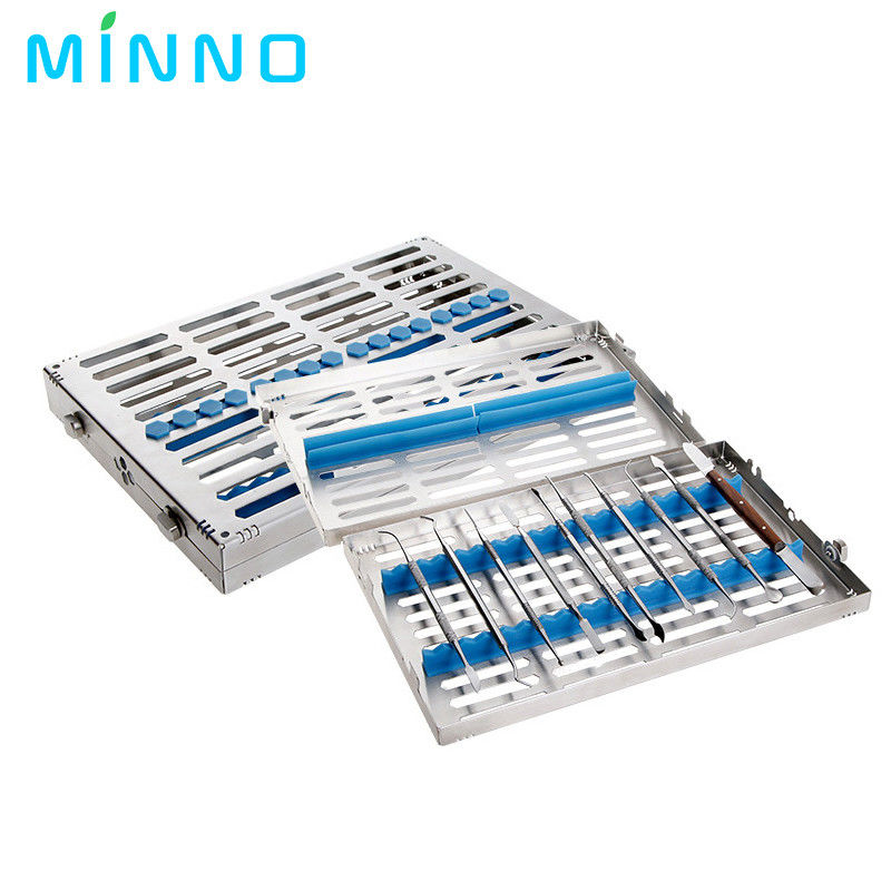 Caixa de Esterilização Cirúrgica Dental Autoclavable Caixa de Esterilização Cirúrgica Autoclavable Dental Cassette File Burs Desinfecção
