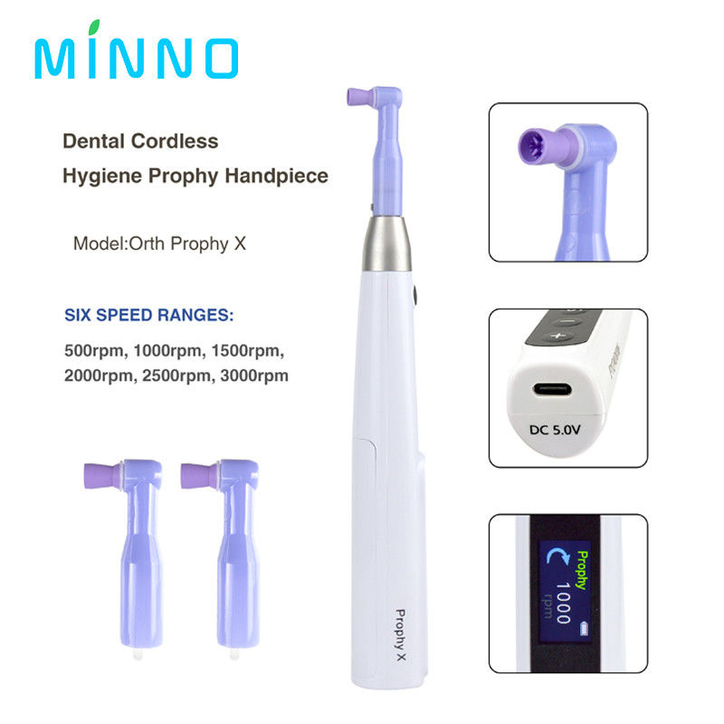 Máquina de polir dentes sem fio Motor elétrico sem fio com ângulos de prophy Ferramentas dentárias