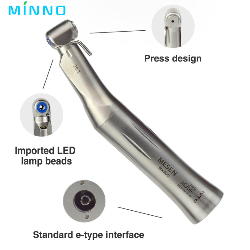20/1 Implantes Motor Contra Ângulo Externo Spray de Água Máxima Velocidade Peça de Mão Sem Furação LED Ferramenta Odontológica