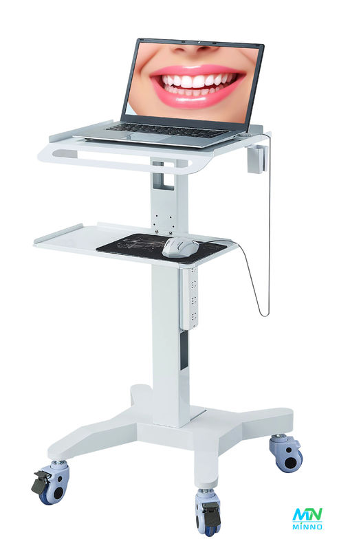 Carrinho Médico Equipamento de Laboratório Dental Roda silenciosa Porta-escâner 3D Oral Carrinho móvel de hospedagem com tomada de freio Dentis