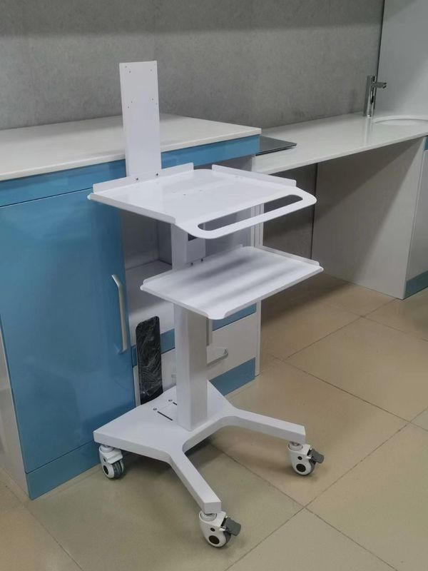 Carrinho Médico Equipamento de Laboratório Dental Roda silenciosa Porta-escâner 3D Oral Carrinho móvel de hospedagem com tomada de freio Dentis