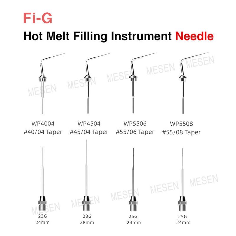 Fi-G Hot Melt Instrumento de enchimento Agulha Prevenir a fuga de gutta-percha 360 agulha giratória 4 agulhas são opcionais