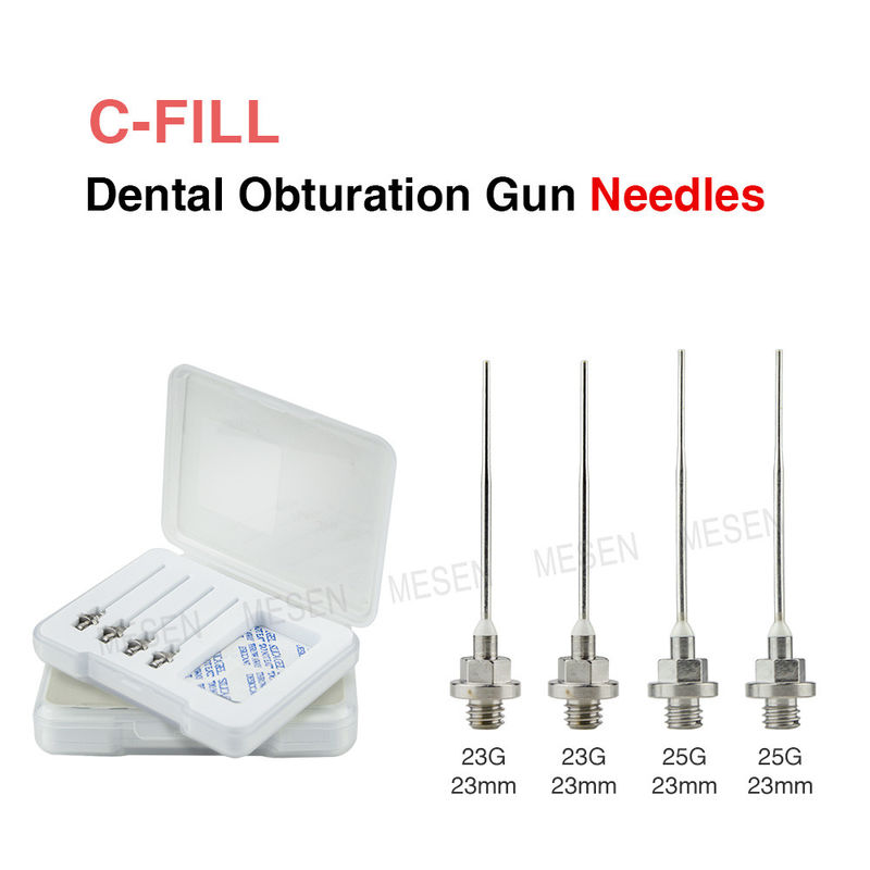 C-FILL Dental Obturation Gun Agulhas de pistola de obturação agulhas de pistola de obturação pontas 4 peças de alta qualidade Dental Cordless Gutta Percha Obturation Gun e Pen Use Agulhas